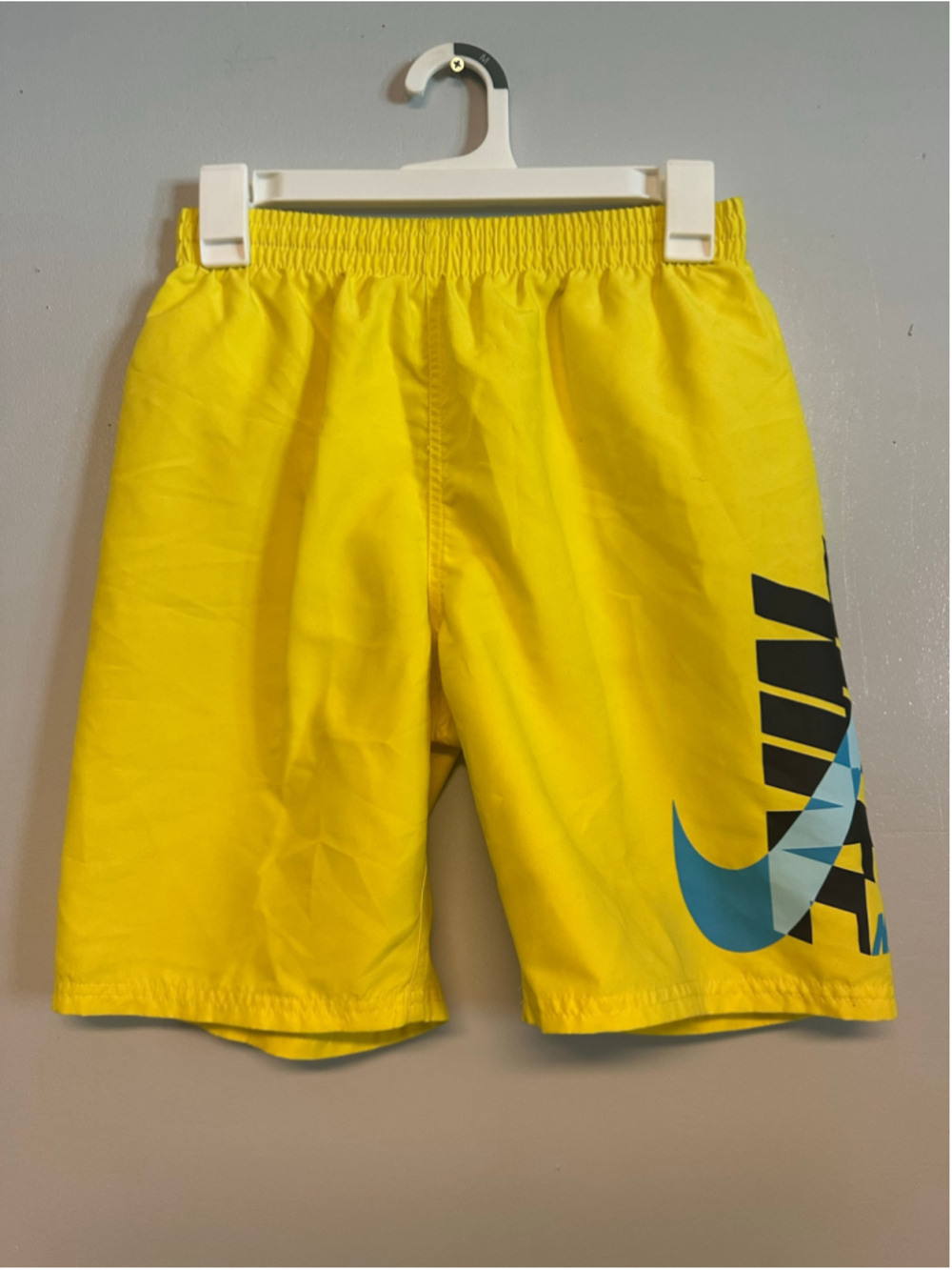 Nike Swim Trunks Boys Size XL Yellow Blue
